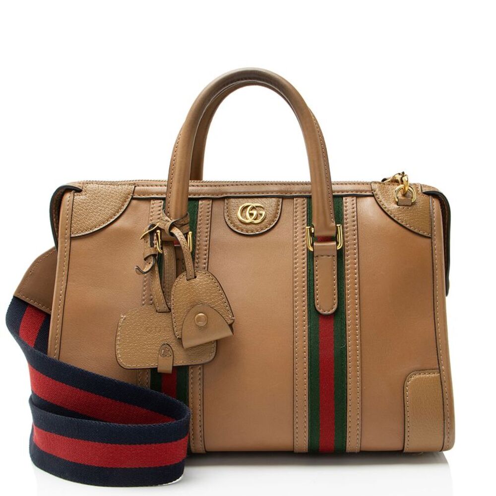 Gucci Leather Ophidia Bauletto Medium Satchel